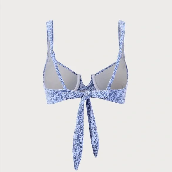 Berlook Blue Jacquard Underwire Bikini Top ONLY 63 - Picture 8 of 10